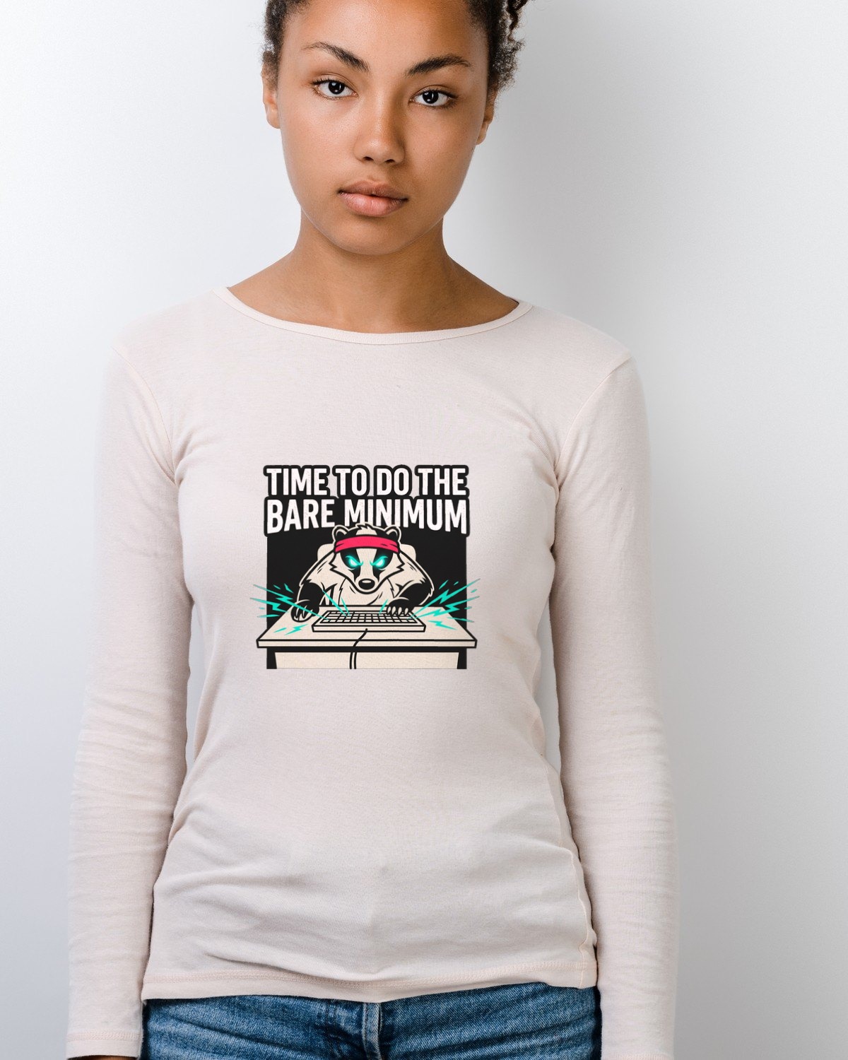 Bare Minimum Lock In Badger Long Sleeve — lifestyle photo