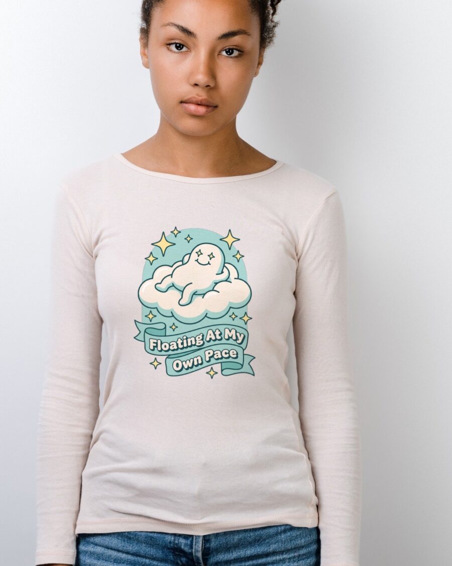 Floating At My Own Pace Blob Cloud Long Sleeve — lifestyle photo