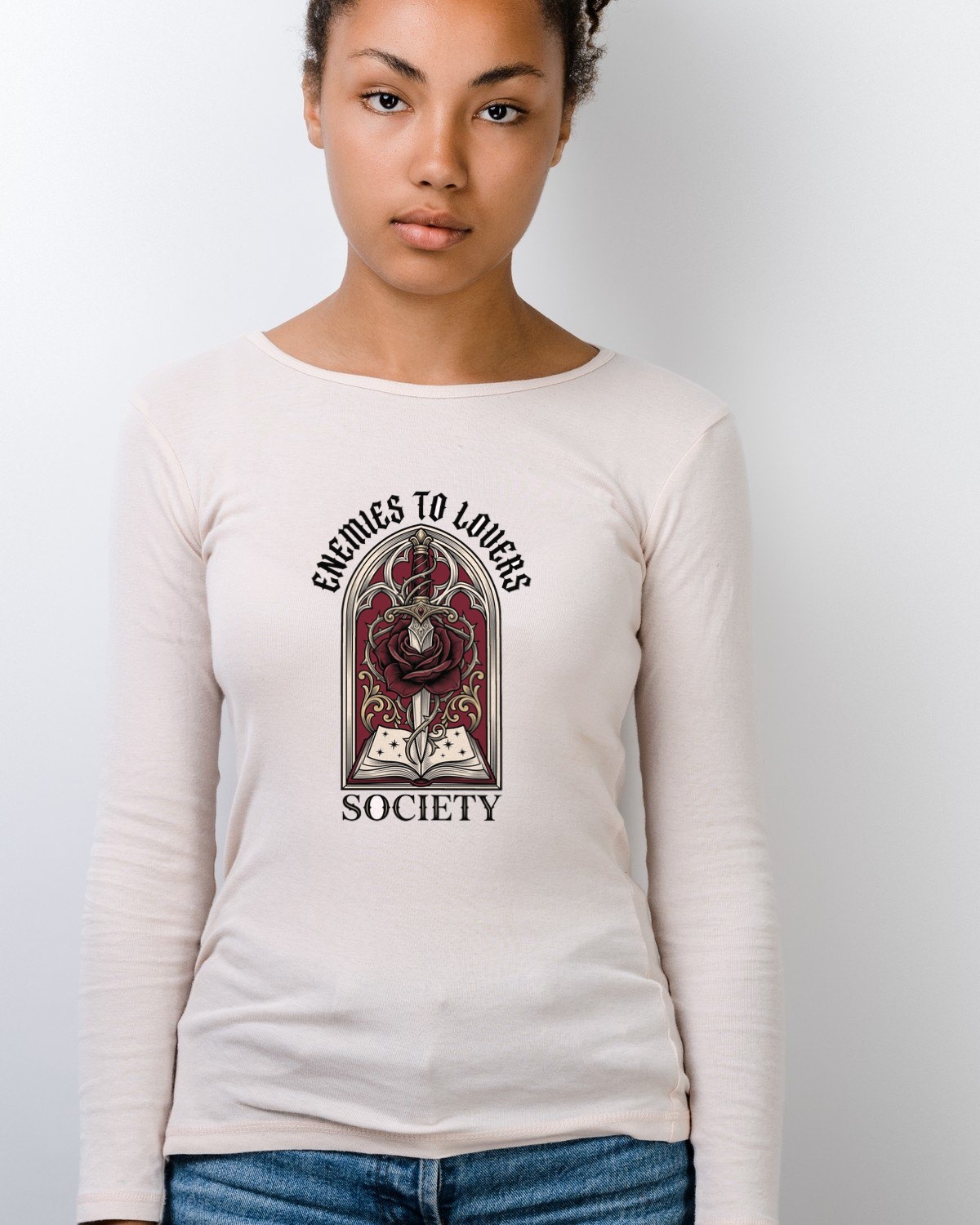 Enemies To Lovers Dagger Society Long Sleeve — lifestyle photo