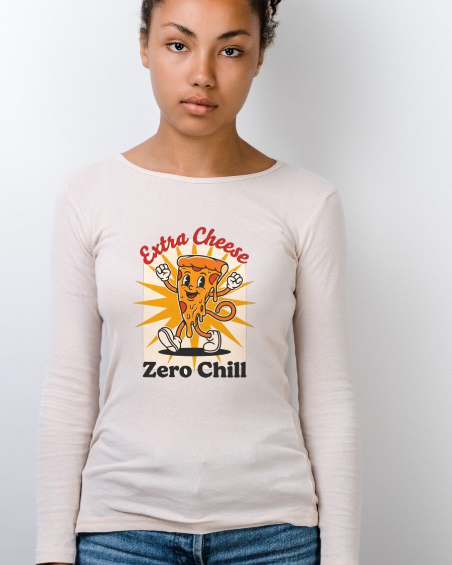 Extra Cheese Zero Chill Mascot Long Sleeve — lifestyle photo