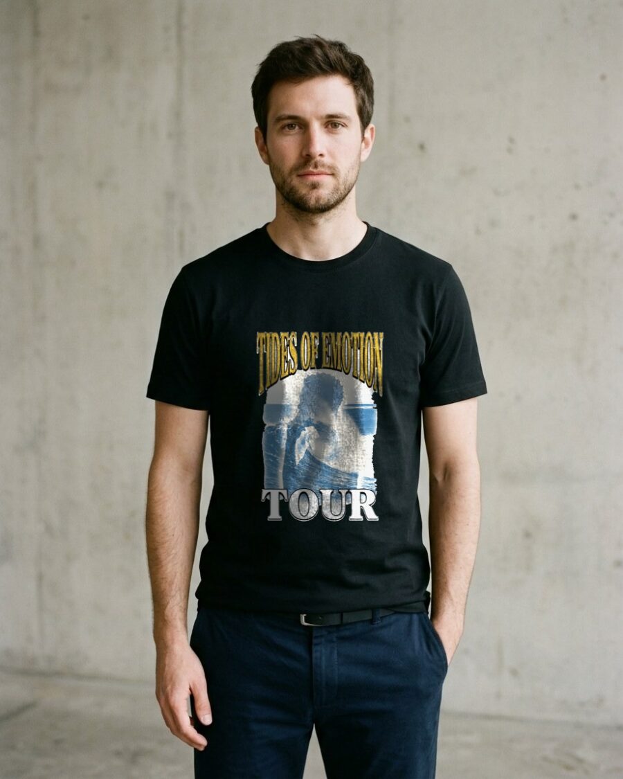 Tides Of Emotion Bootleg Collage Tee — lifestyle photo