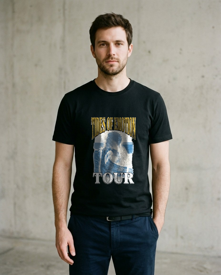 Tides Of Emotion Bootleg Collage Tee — lifestyle photo