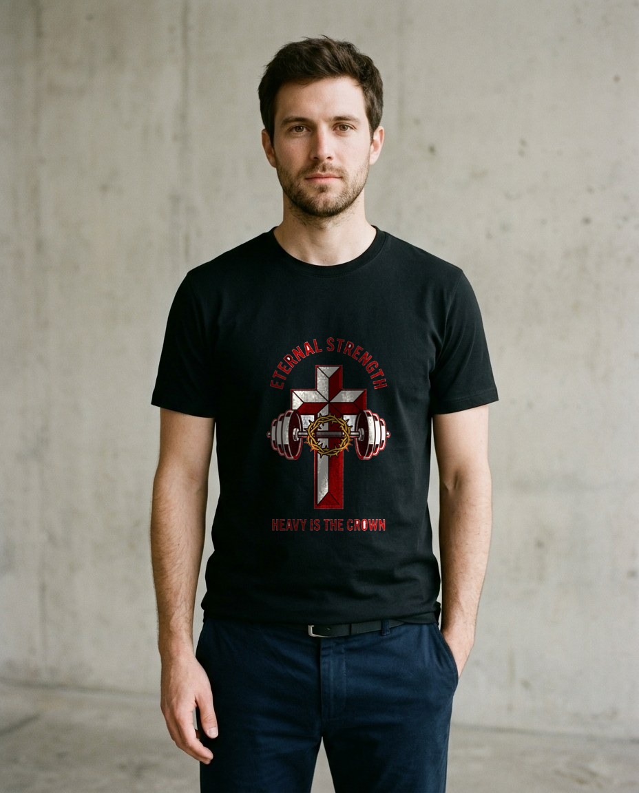 Iron Faith Crown And Barbell — lifestyle photo