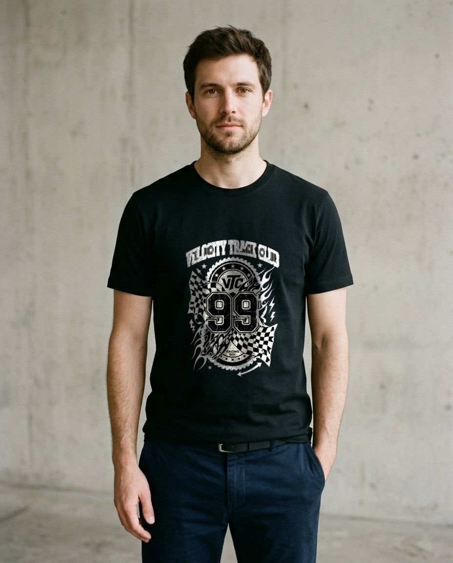 Velocity Track Club Y2K Racing Collage — lifestyle photo