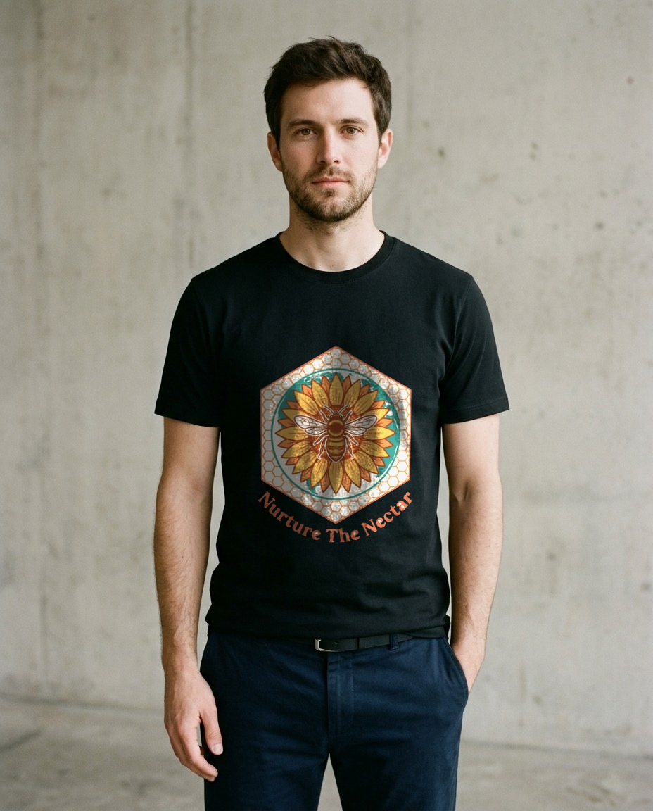 Nurture The Nectar Sunflower Hexagon — lifestyle photo