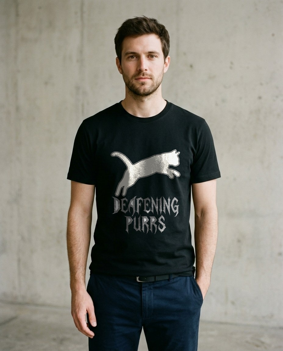 Deafening Purrs Grunge Silhouette — lifestyle photo