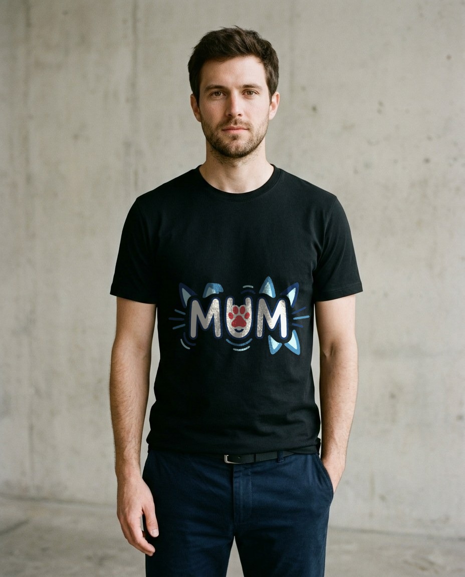 Playful Paws Mum Life Crest — lifestyle photo