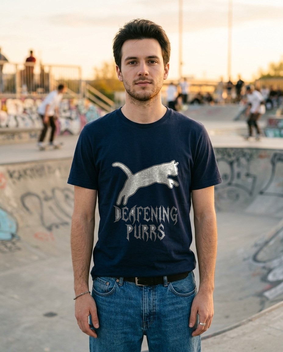 Deafening Purrs Grunge Silhouette — lifestyle photo