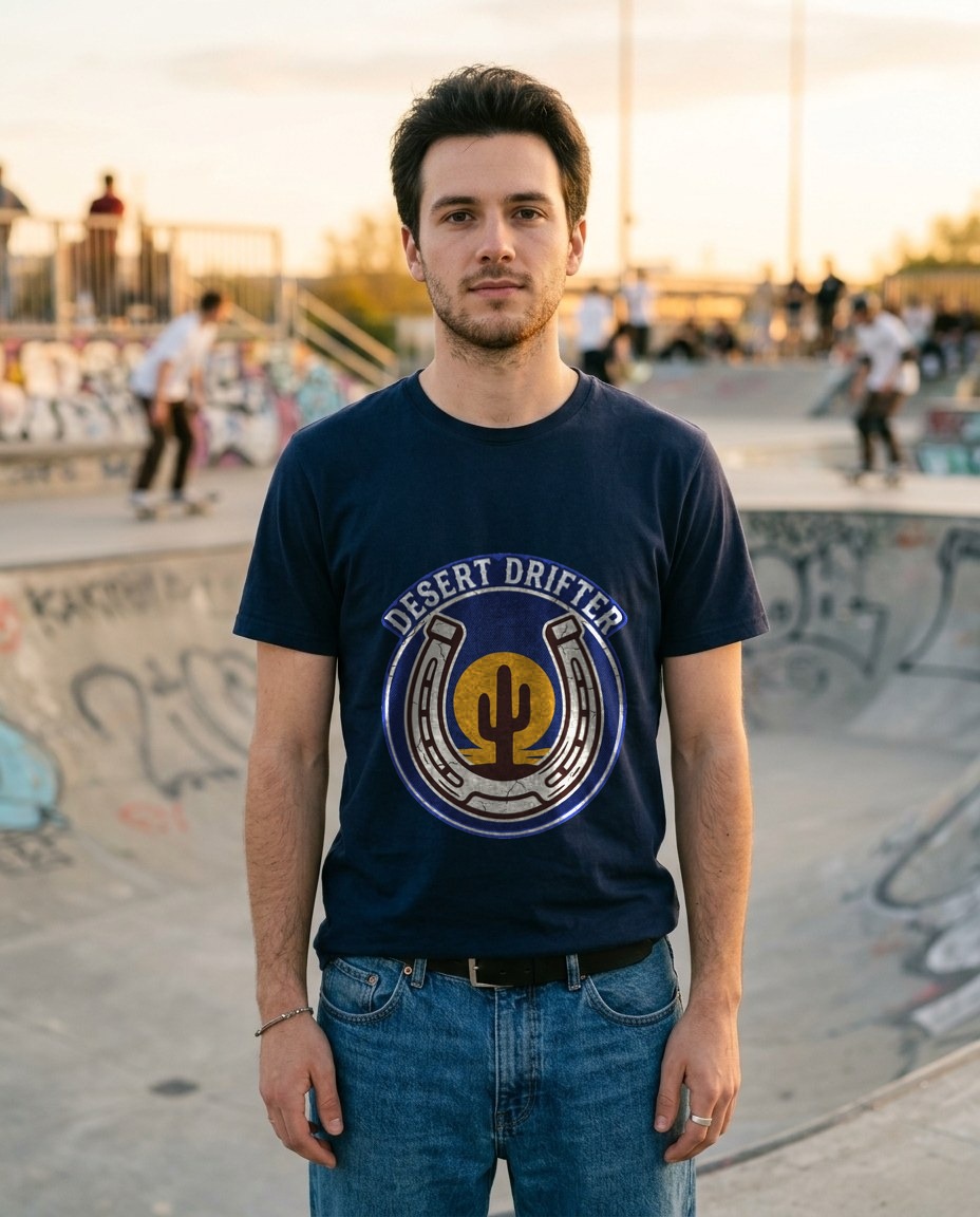 Desert Drifter Vintage Ranch Badge — lifestyle photo
