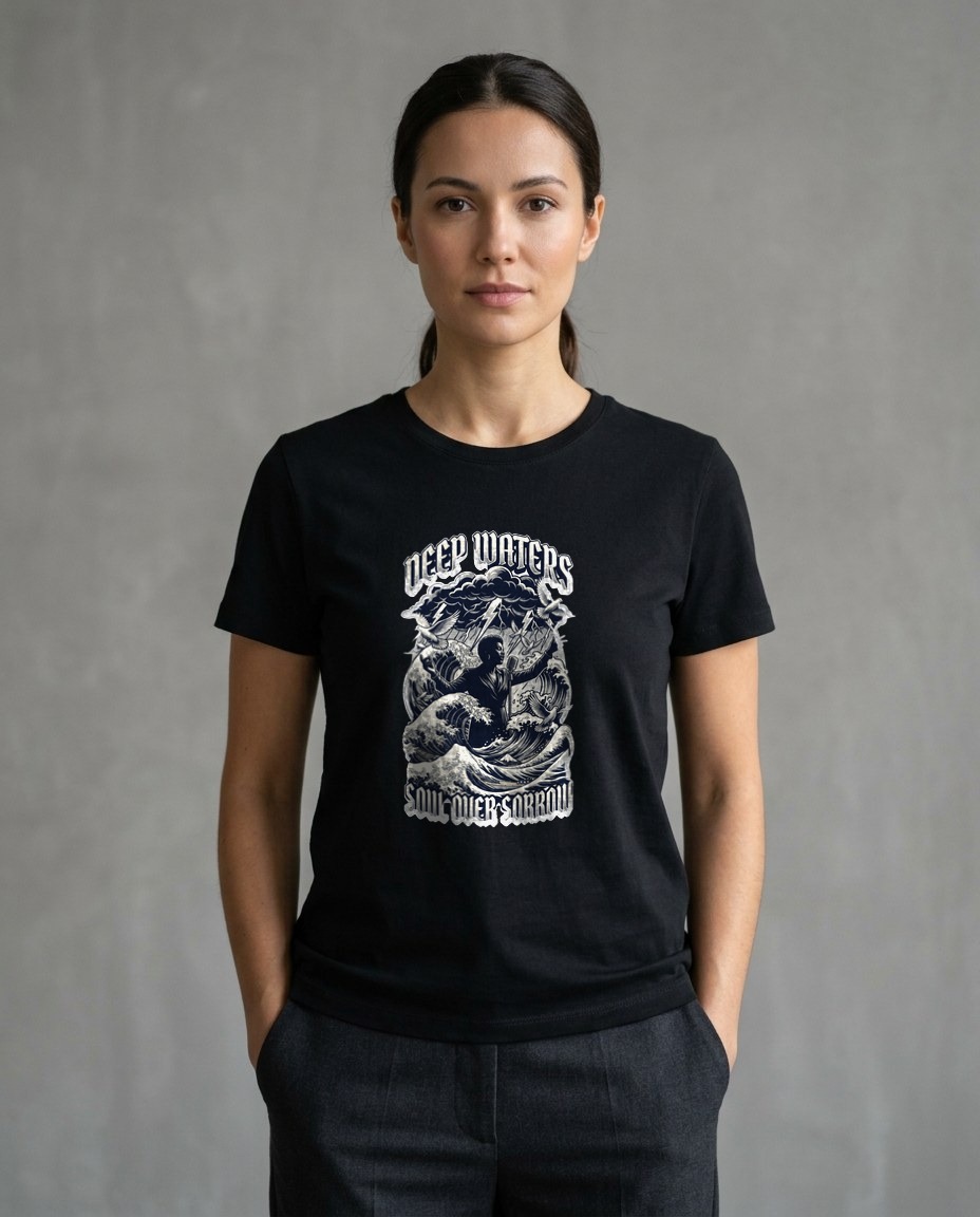 Vintage Soul Stormy Waters Rap Tee — lifestyle photo