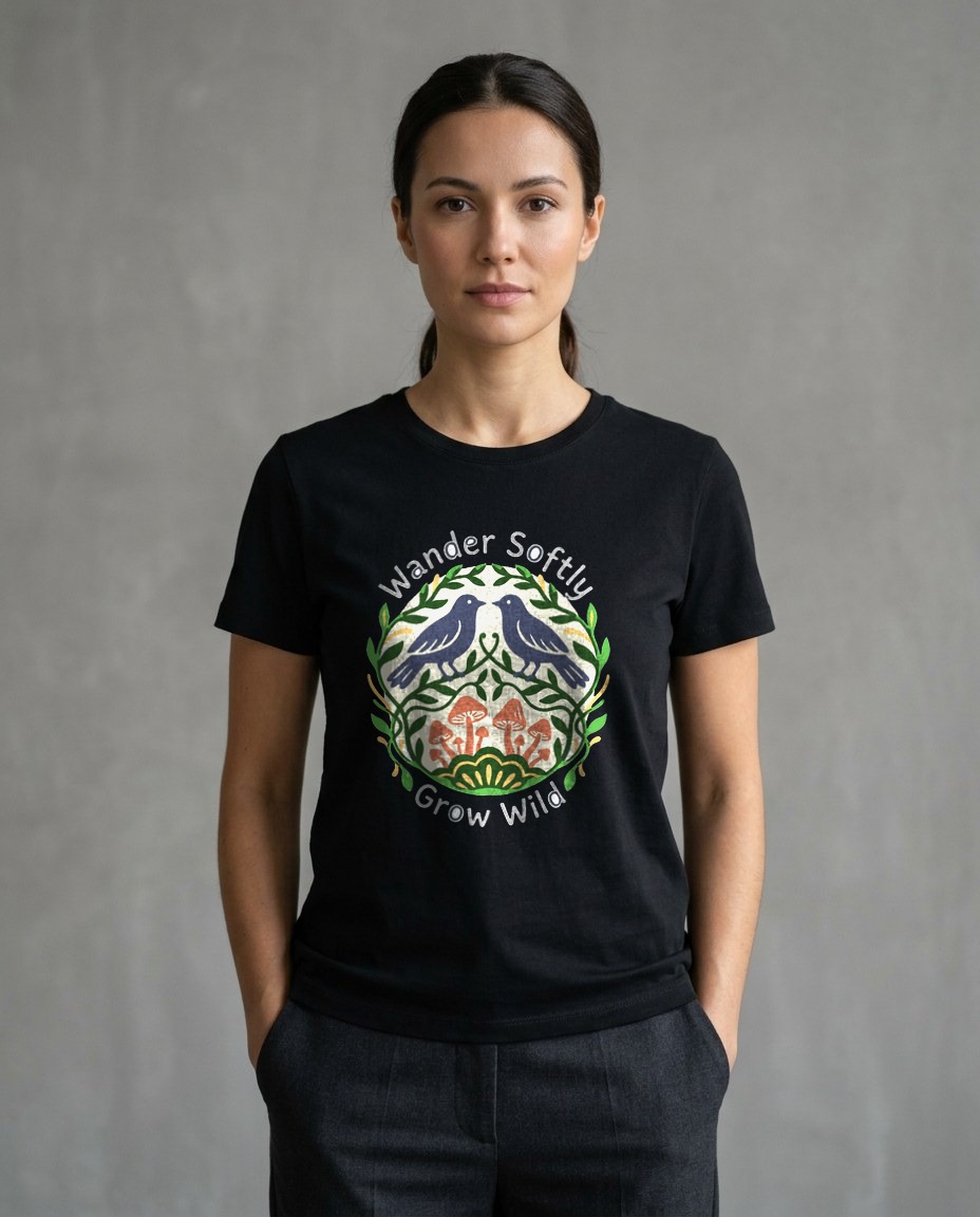 Forest Harmony Folk Art Crest — lifestyle photo