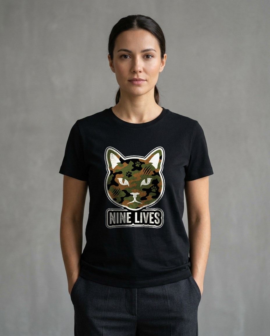 Camo Feline Streetwear Silhouette — lifestyle photo