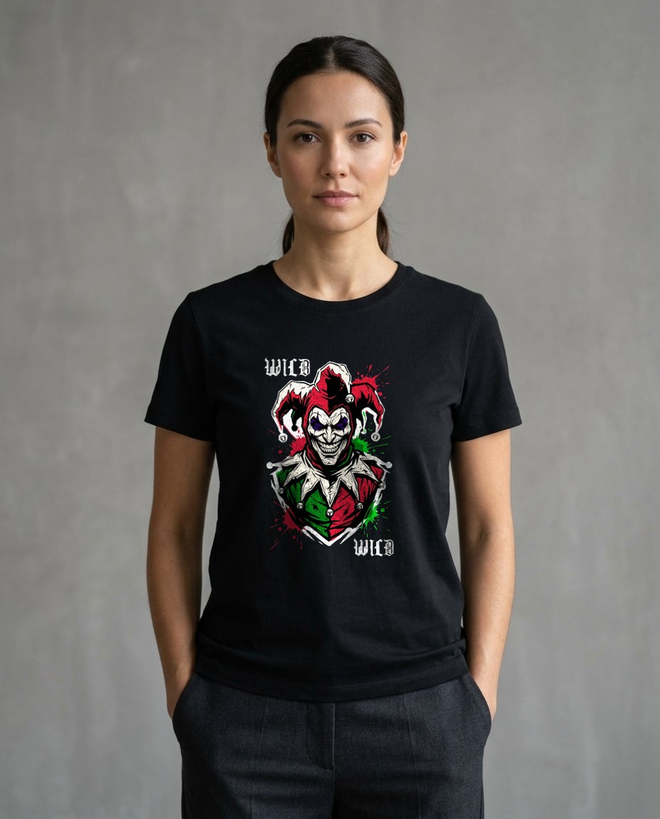 Chaos Court Mirrored Jester Card — lifestyle photo