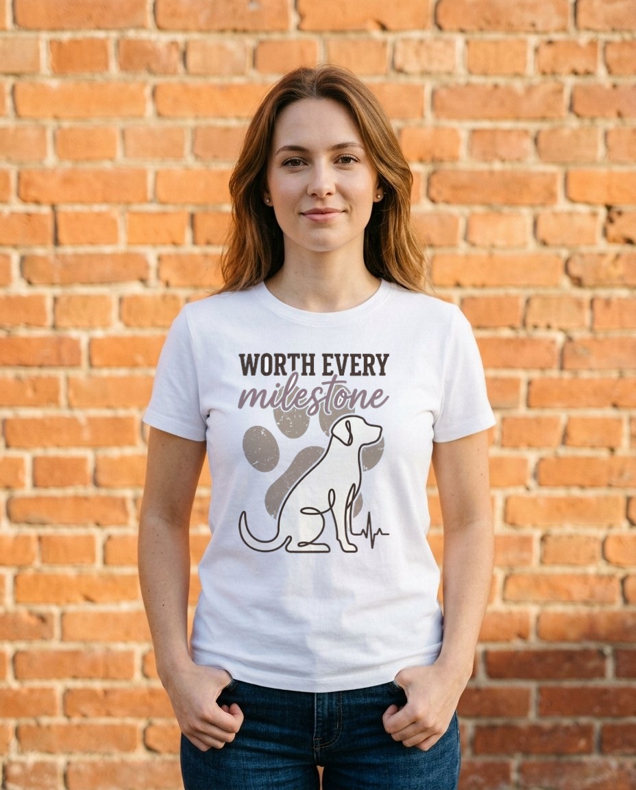 Worth Every Milestone Rescue Tee — lifestyle photo
