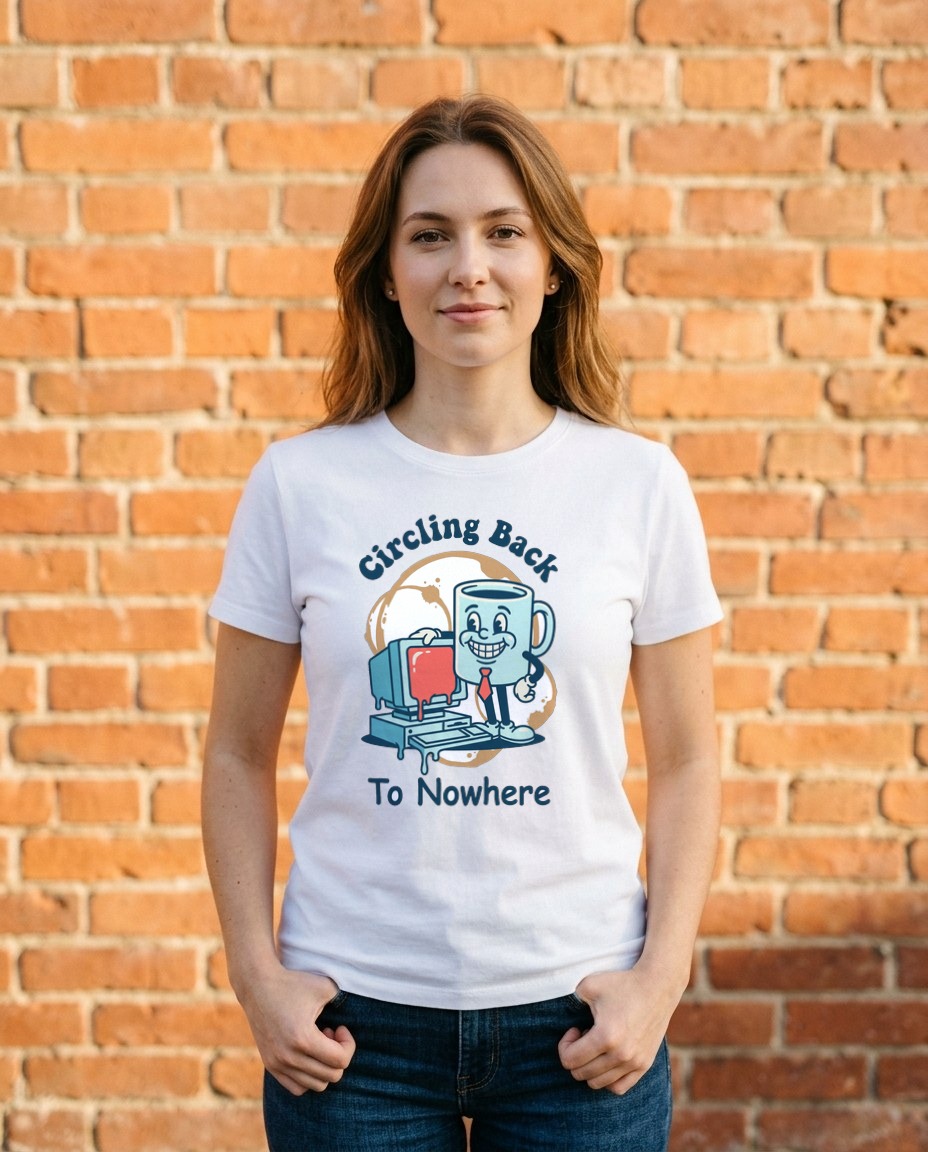 Circling Back To Nowhere Mascot Tee — lifestyle photo